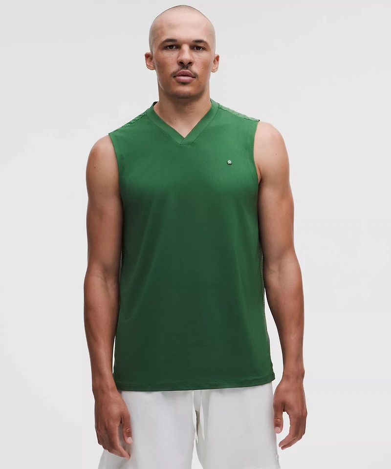 Mesh-Panelled Tennis Sleeveless Shirt