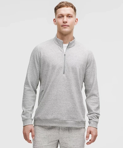 Textured Double-Knit Cotton Half Zip | Men's Hoodies & Sweatshirts