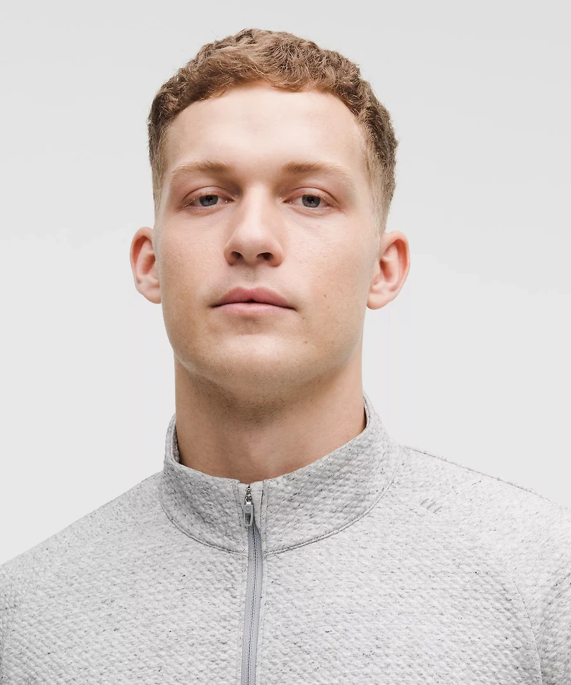 Textured Double-Knit Cotton Half Zip | Men's Hoodies & Sweatshirts
