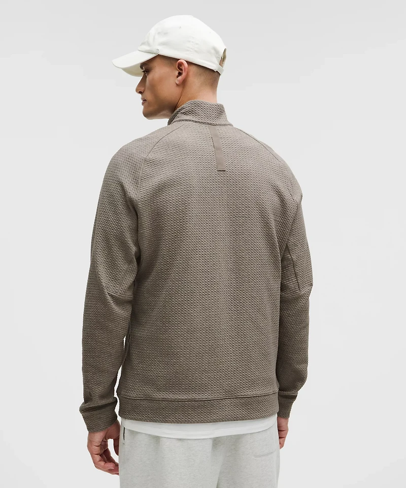 Textured Double-Knit Cotton Half Zip | Men's Hoodies & Sweatshirts