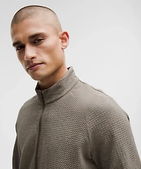 Textured Double-Knit Cotton Half Zip | Men's Hoodies & Sweatshirts