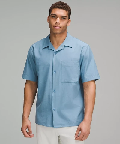 Smooth Twill Camp Collar Shirt | Men's Short Sleeve Shirts & Tee's
