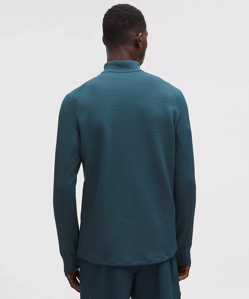 Waffle-Knit Half Zip