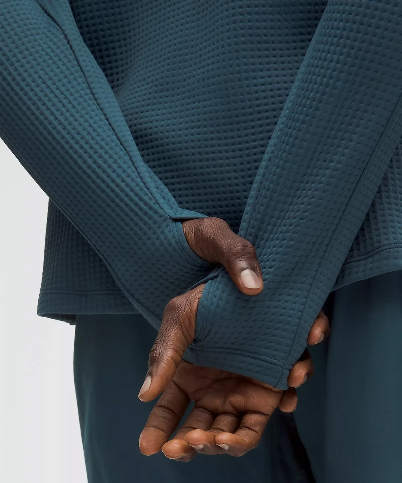 Waffle-Knit Half Zip