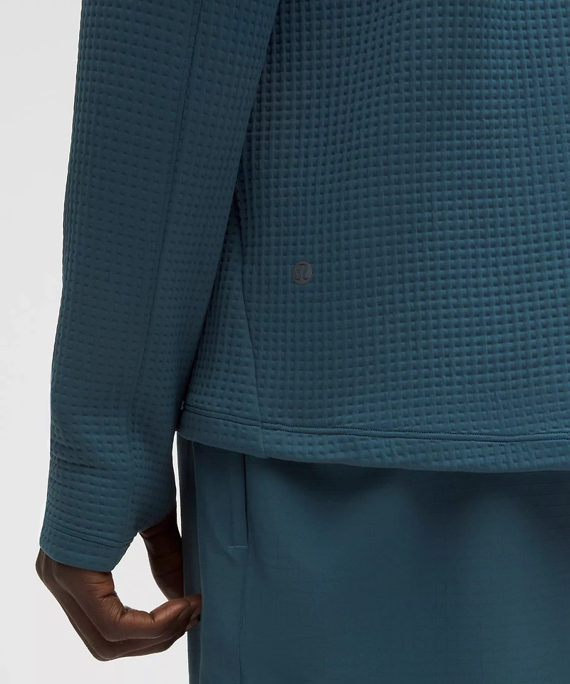 Waffle-Knit Half Zip