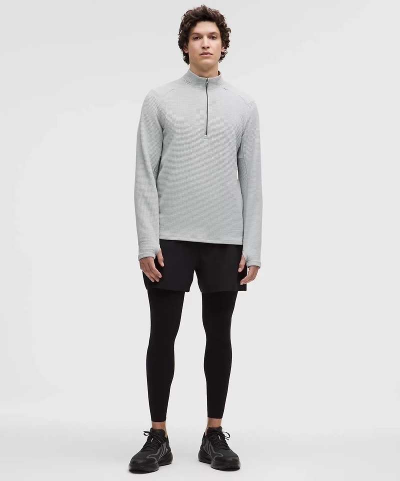 Waffle-Knit Half Zip