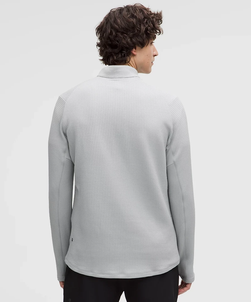 Waffle-Knit Half Zip
