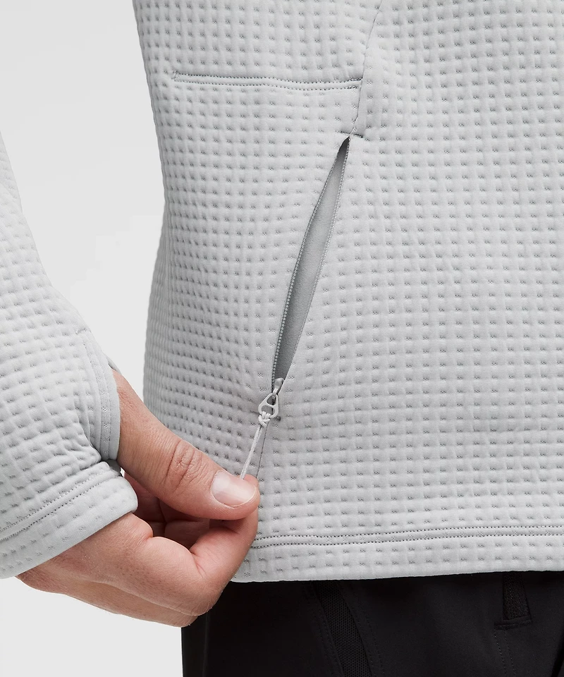 Waffle-Knit Half Zip