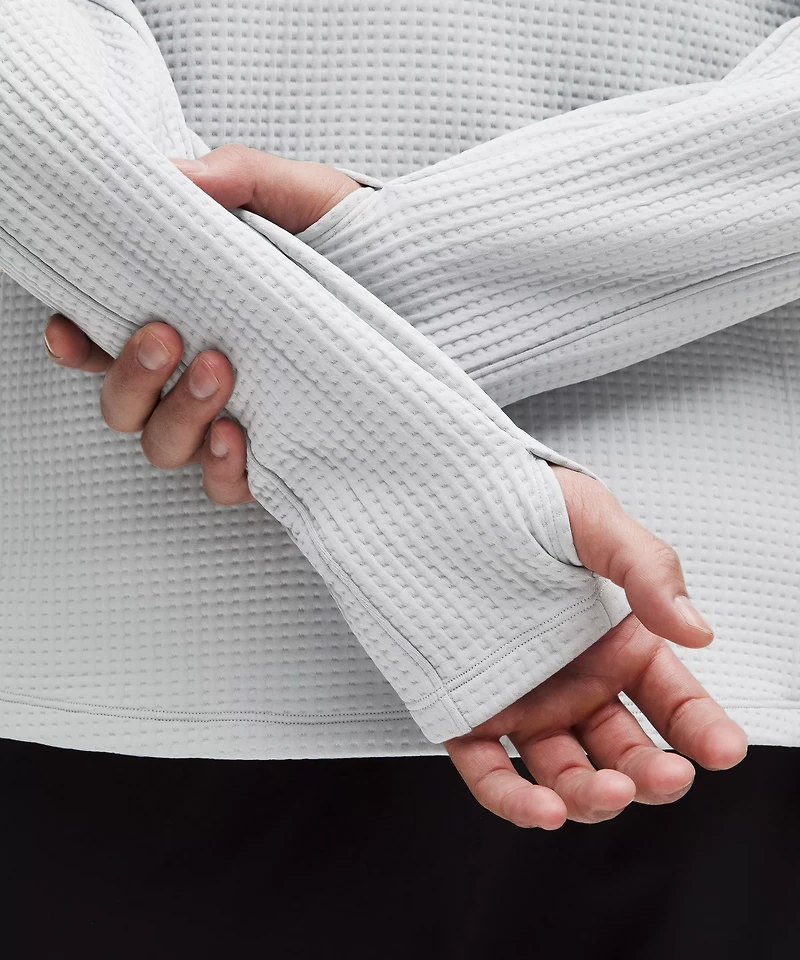 Waffle-Knit Half Zip