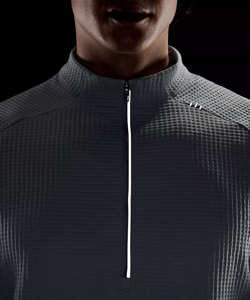 Waffle-Knit Half Zip
