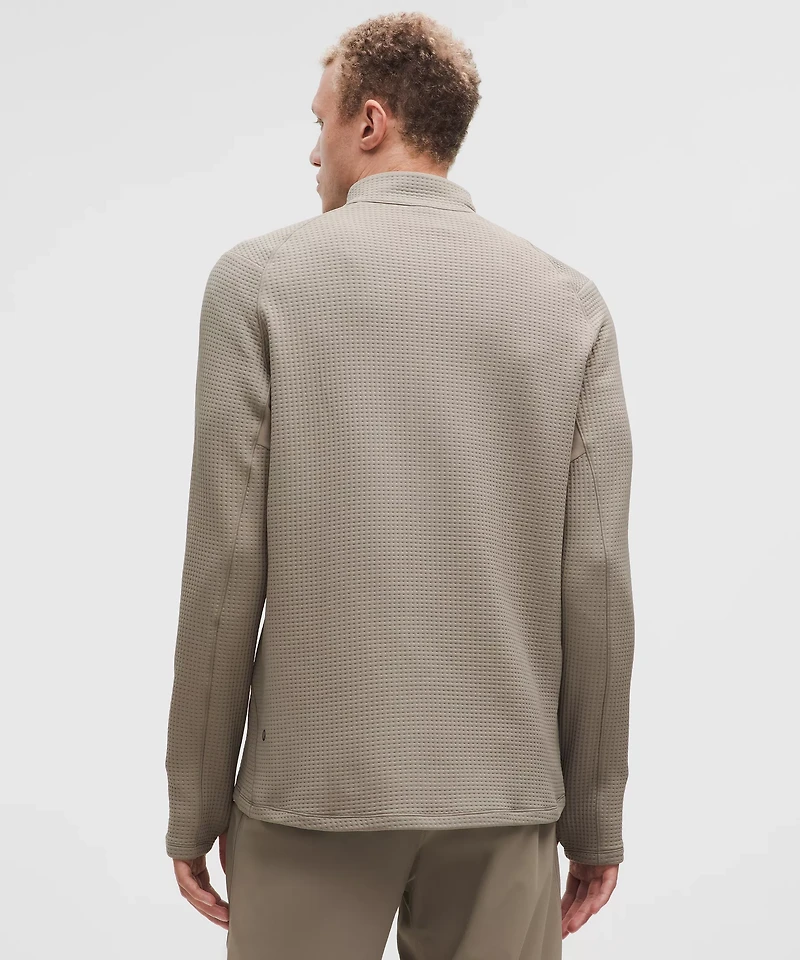 Waffle-Knit Half Zip