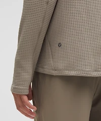 Waffle-Knit Half Zip