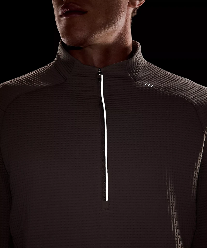 Waffle-Knit Half Zip