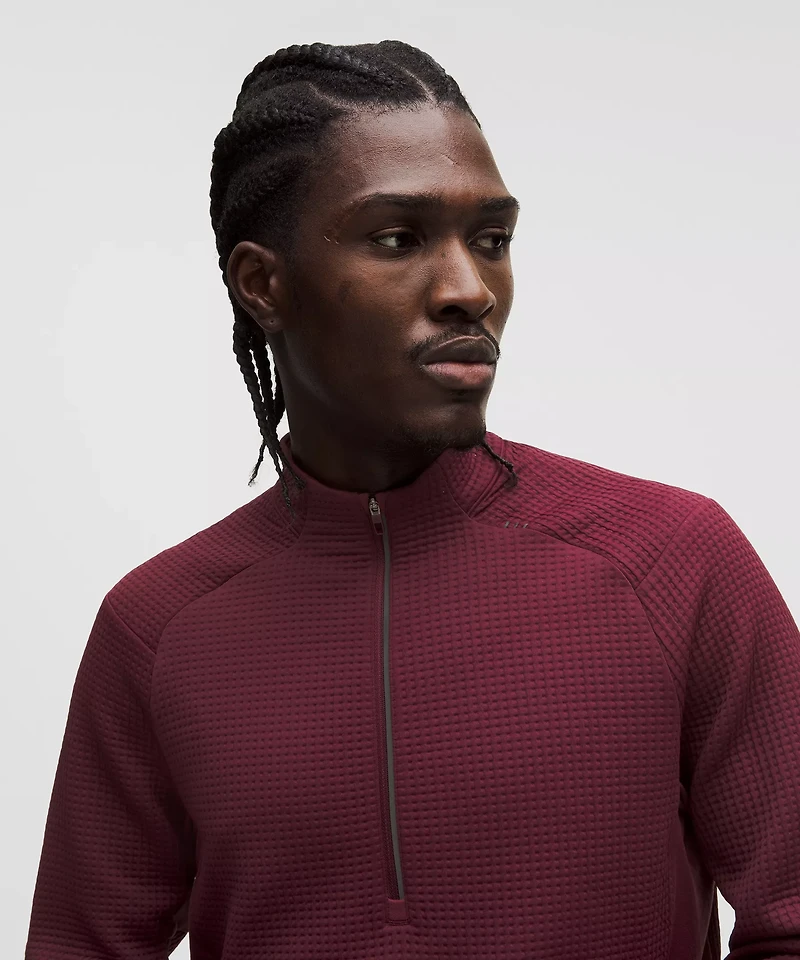 Waffle-Knit Half Zip