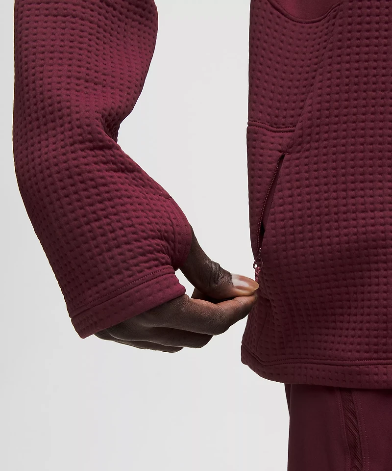 Waffle-Knit Half Zip