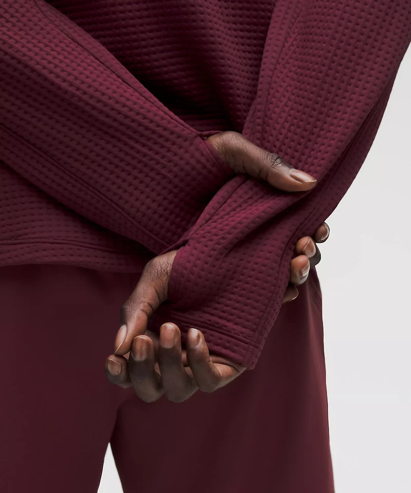 Waffle-Knit Half Zip