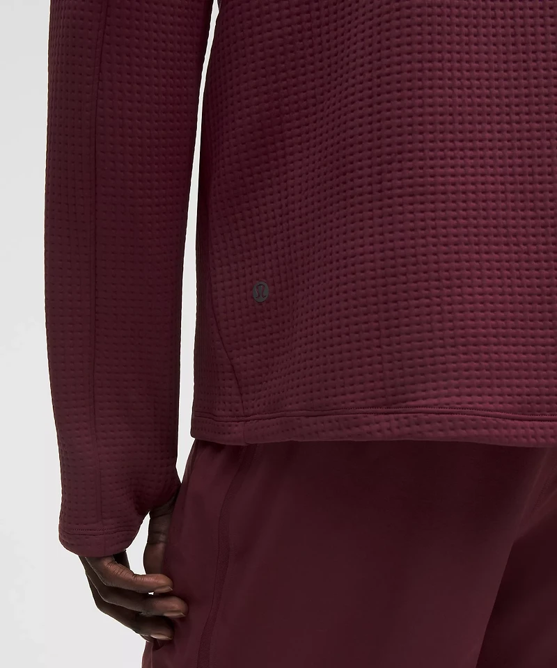 Waffle-Knit Half Zip