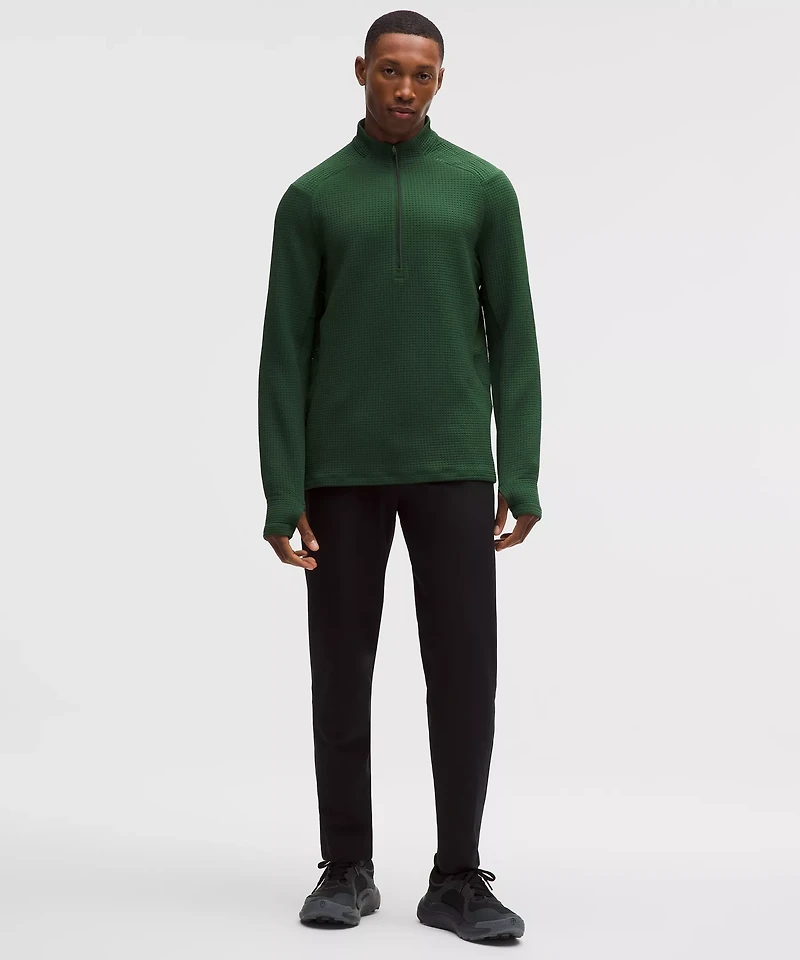 Waffle-Knit Half Zip