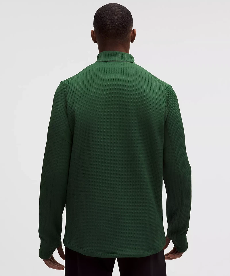 Waffle-Knit Half Zip