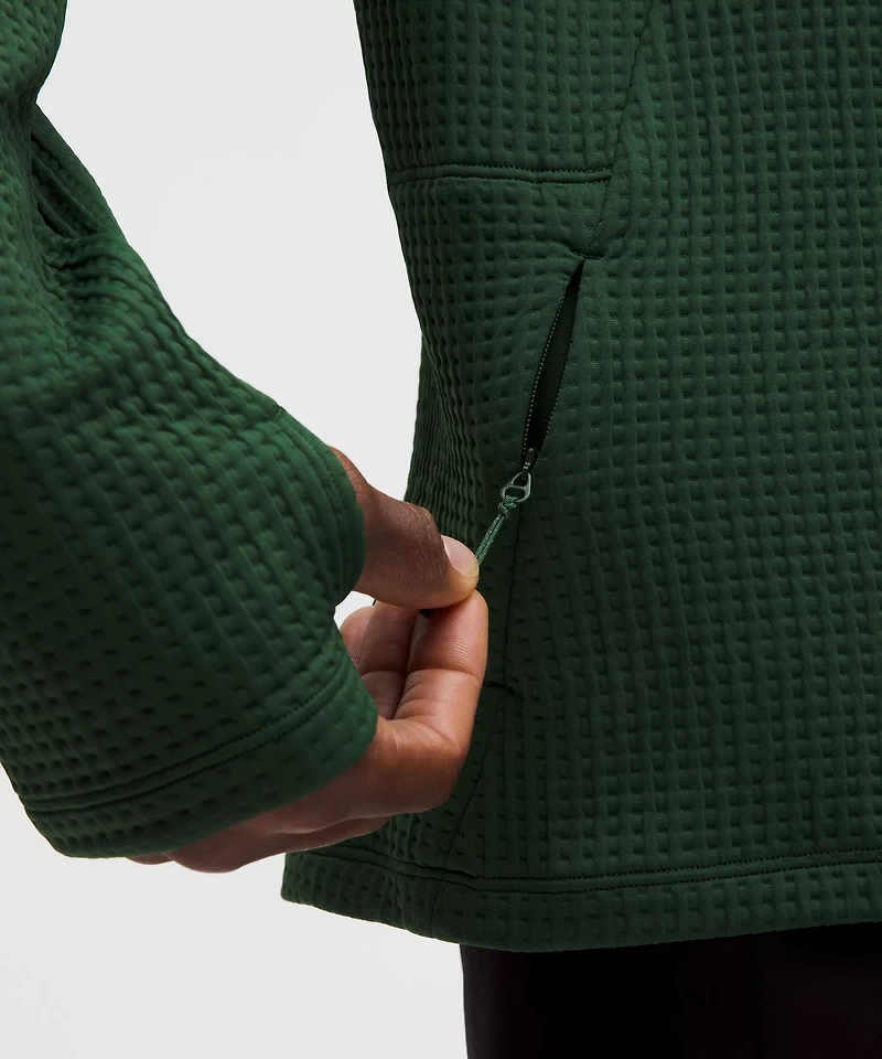 Waffle-Knit Half Zip