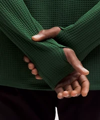 Waffle-Knit Half Zip