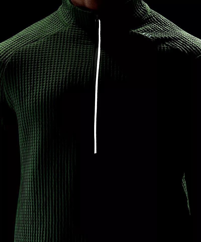 Waffle-Knit Half Zip