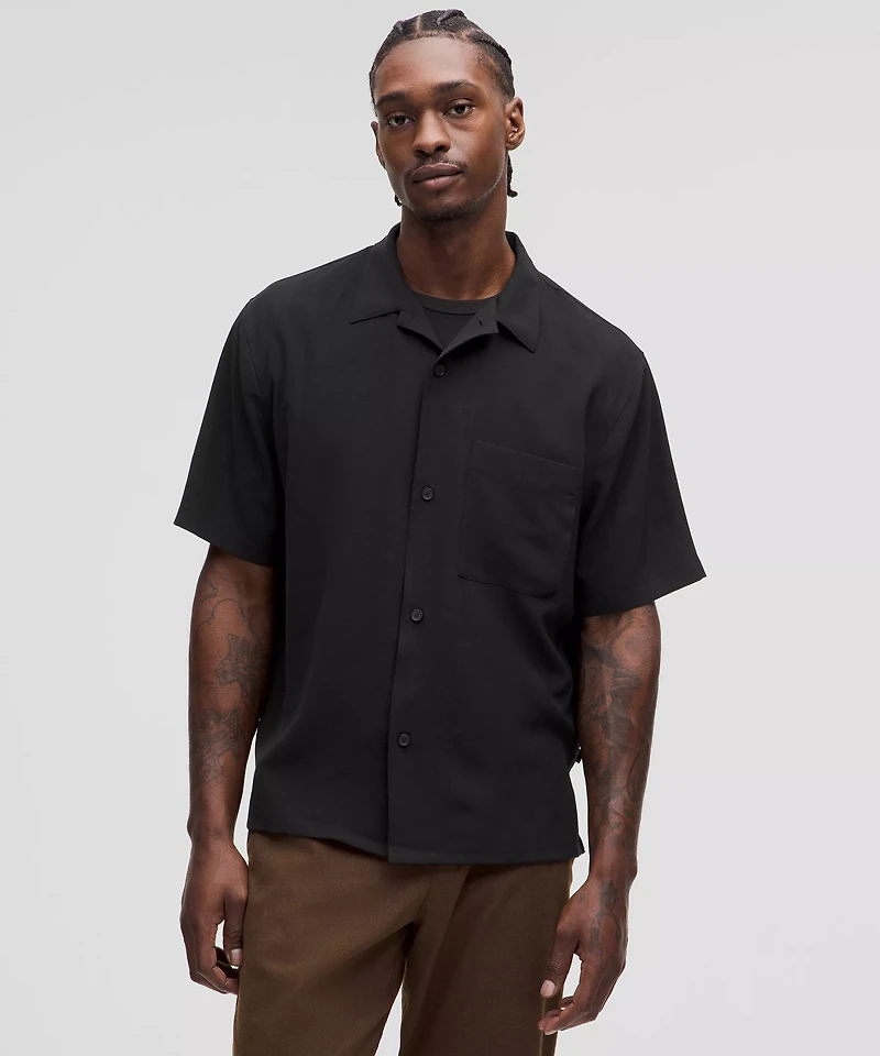 Lightweight Camp Collar Button-Up Shirt *Pocket | Men's Short Sleeve Shirts & Tee's