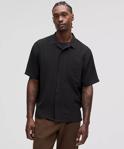 Lightweight Camp Collar Button-Up Shirt *Pocket | Men's Short Sleeve Shirts & Tee's
