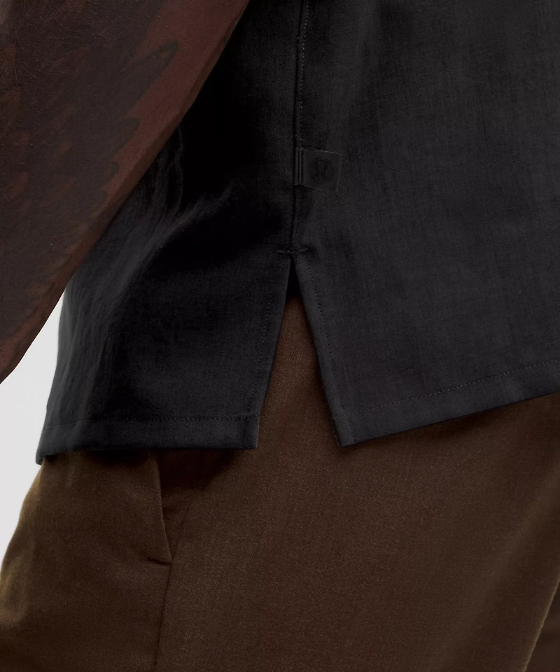 Lightweight Camp Collar Button-Up Shirt *Pocket | Men's Short Sleeve Shirts & Tee's