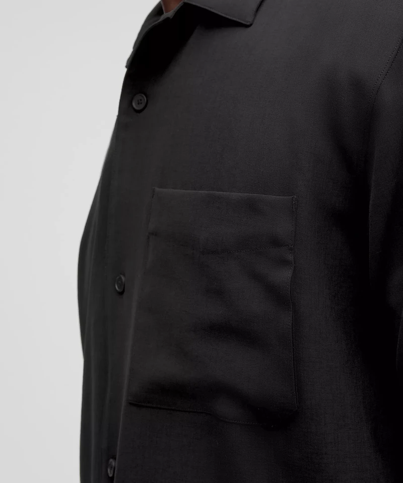 Lightweight Camp Collar Button-Up Shirt *Pocket | Men's Short Sleeve Shirts & Tee's