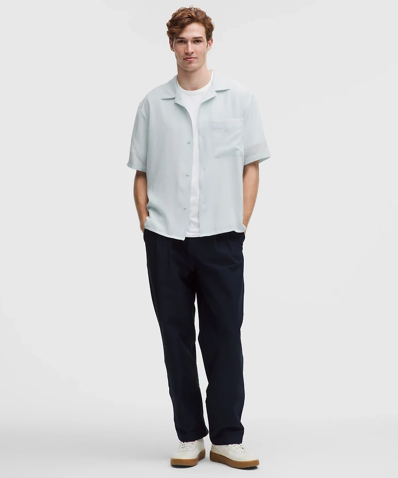 Lightweight Camp Collar Button-Up Shirt *Pocket | Men's Short Sleeve Shirts & Tee's
