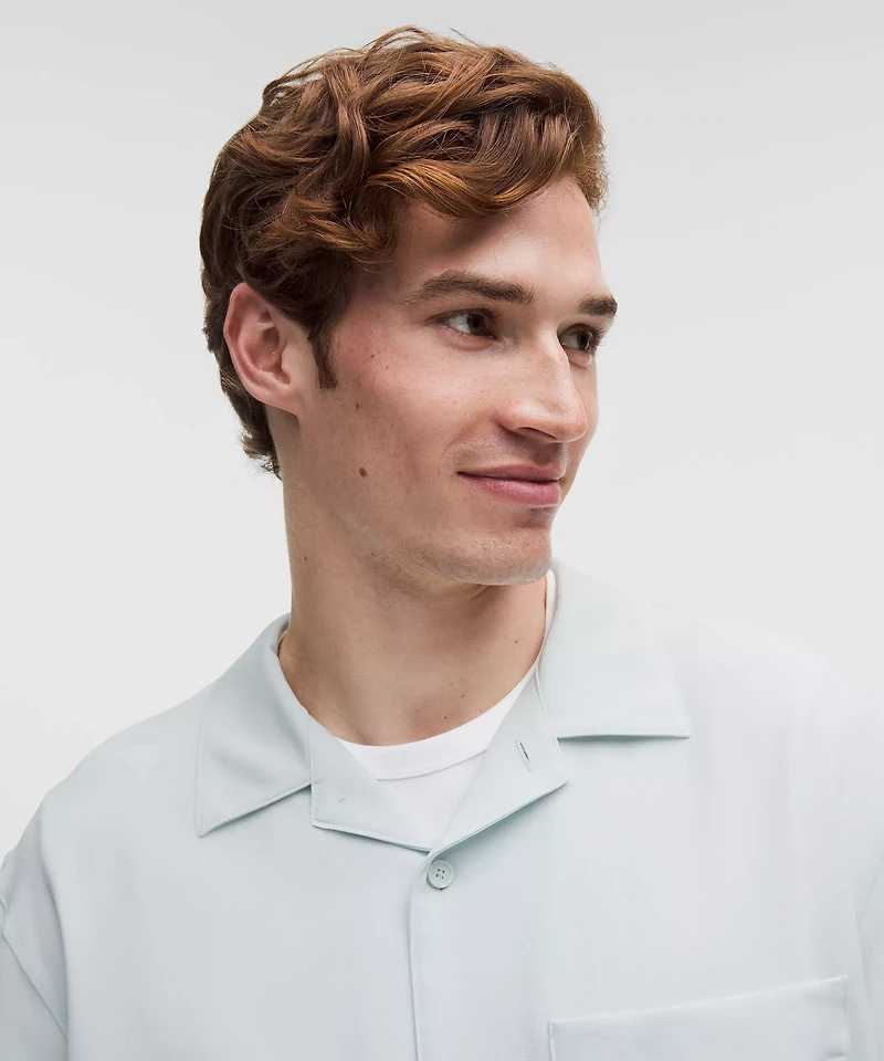 Lightweight Camp Collar Button-Up Shirt *Pocket | Men's Short Sleeve Shirts & Tee's