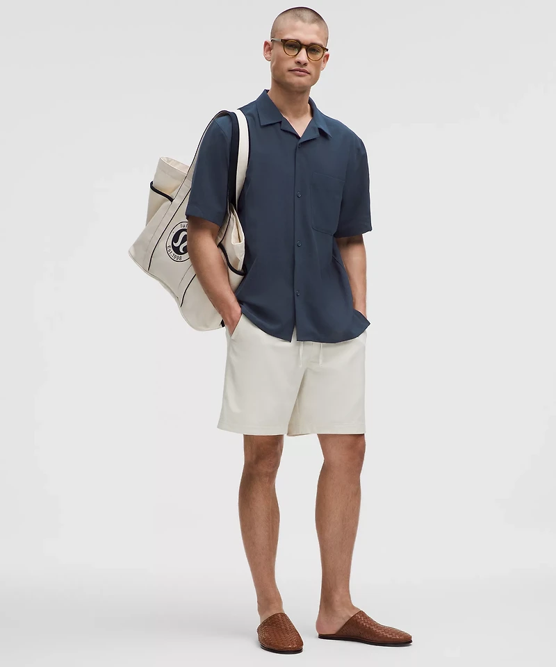 Lightweight Camp Collar Button-Up Shirt *Pocket | Men's Short Sleeve Shirts & Tee's