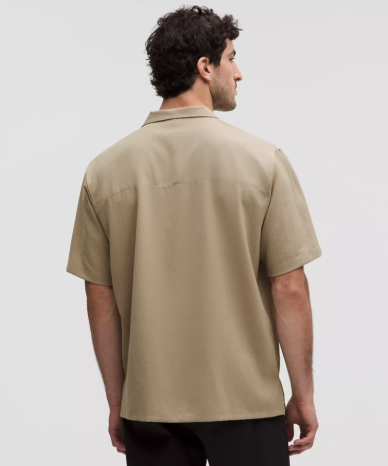 Lightweight Camp Collar Button-Up Shirt *Pocket | Men's Short Sleeve Shirts & Tee's