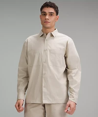Poplin Relaxed Long-Sleeve Button Up Shirt | Men's Long Sleeve Shirts