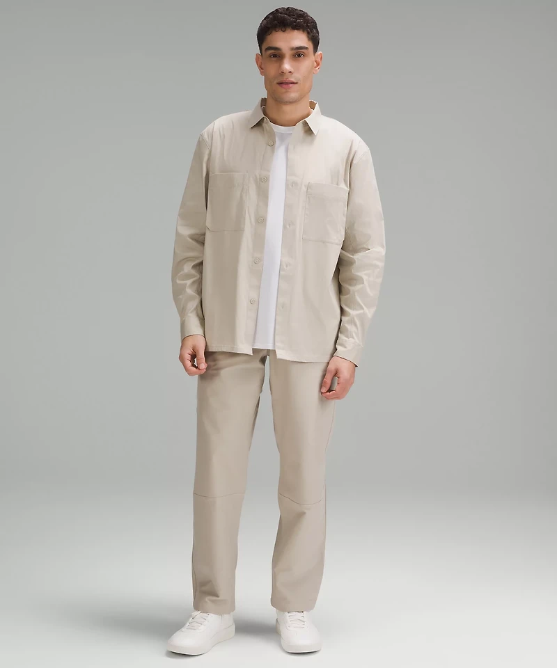 Poplin Relaxed Long-Sleeve Button Up Shirt | Men's Long Sleeve Shirts
