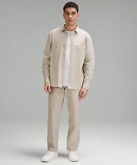 Poplin Relaxed Long-Sleeve Button Up Shirt | Men's Long Sleeve Shirts