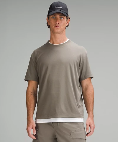 Textured Mesh Oversized T-Shirt | Men's Short Sleeve Shirts & Tee's