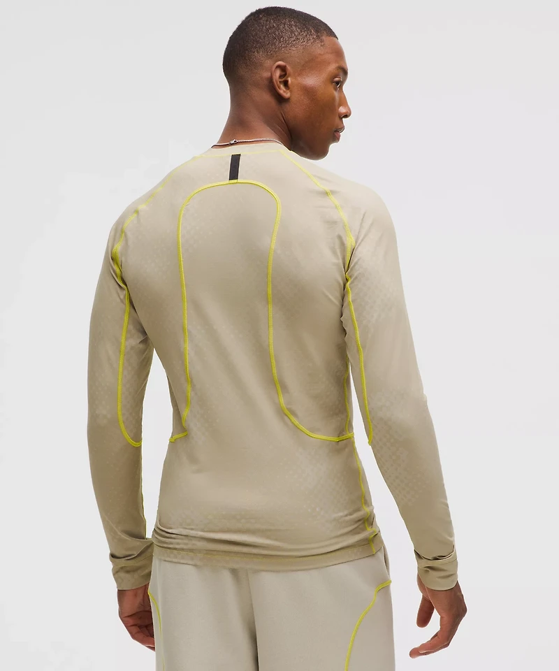 Men's Jacquard Tight-Fit Long-Sleeve Shirt *SLNSH Collection | Long Sleeve Shirts