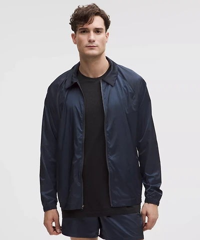 Stretch Satin Nylon Track Jacket | Men's Coats & Jackets