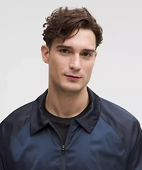 Stretch Satin Nylon Track Jacket | Men's Coats & Jackets