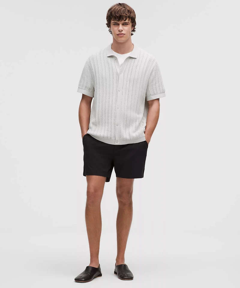 Cotton-Blend Open-Knit Button Up | Men's Down & Dress Shirts