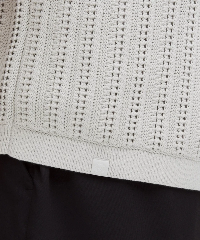 Cotton-Blend Open-Knit Button Up | Men's Down & Dress Shirts