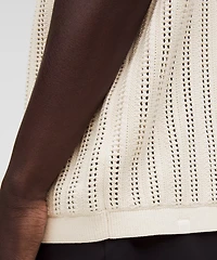 Cotton-Blend Open-Knit Button Up | Men's Down & Dress Shirts