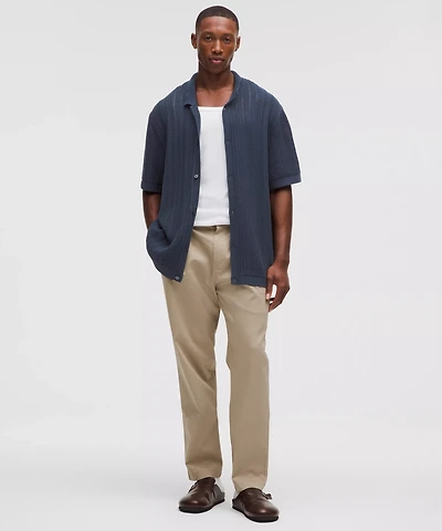 Cotton-Blend Open-Knit Button Up | Men's Down & Dress Shirts