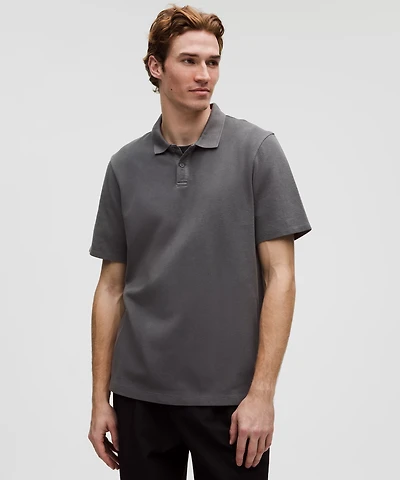 Cotton Pique Short-Sleeve Polo Shirt | Men's Shirts