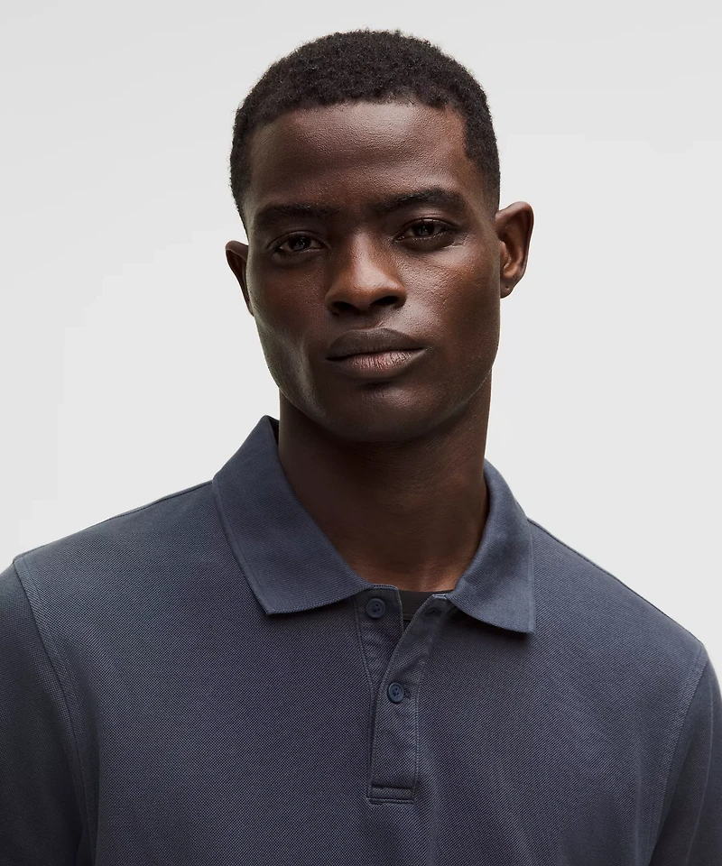 Cotton Pique Short-Sleeve Polo Shirt | Men's Shirts