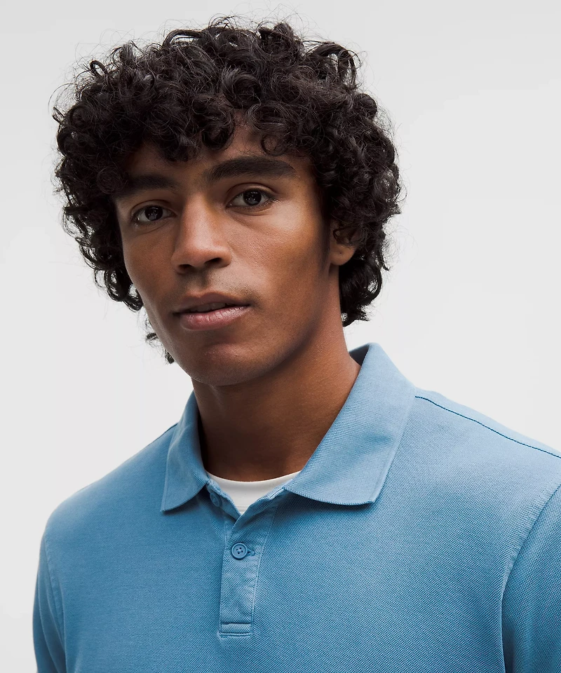 Cotton Pique Short-Sleeve Polo Shirt