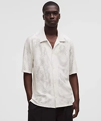 Men's Jacquard-Mesh Short-Sleeve Shirt *SLNSH Collection | Button Down & Dress Shirts