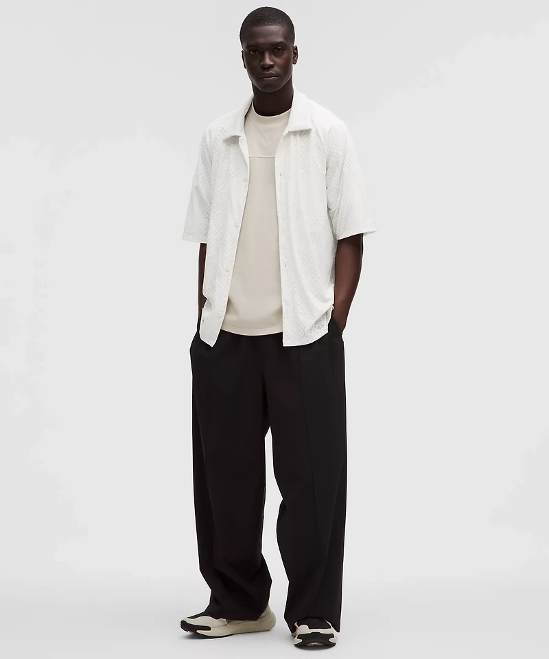 Men's Jacquard-Mesh Short-Sleeve Shirt *SLNSH Collection | Button Down & Dress Shirts